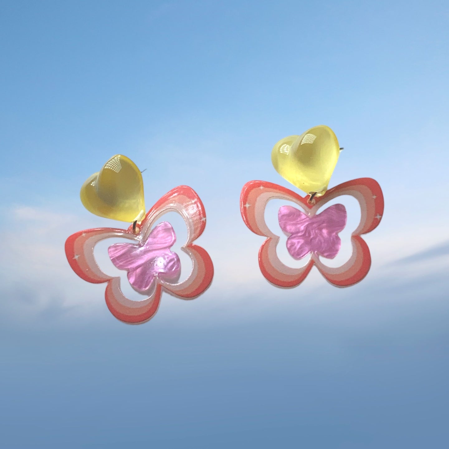 Handmade-Jelly Butterfly Stud Earrings🦋